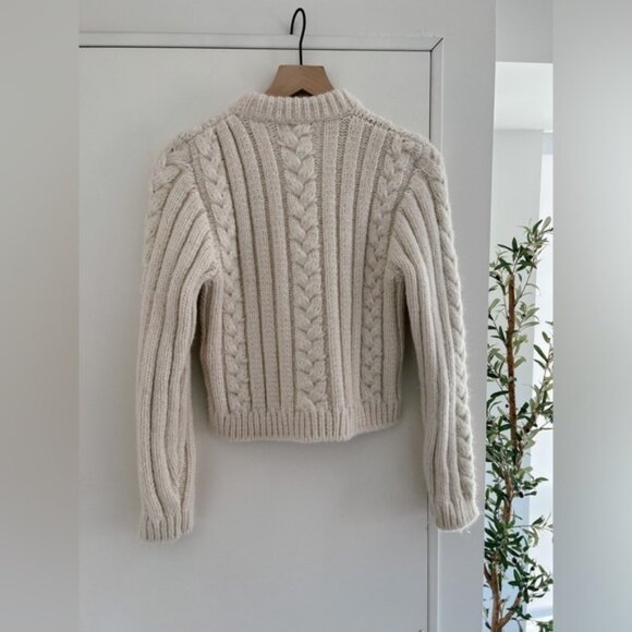 Ganni Cable Knit Alpaca Blend Sweater - Picture 4 of 7